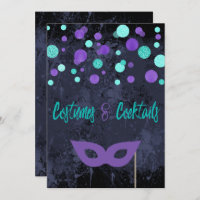 Trajes y cócteles Invitación a la fiesta de Hallow