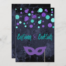 Trajes y cócteles Invitación a la fiesta de Hallow