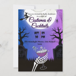 Trajes y cócteles Invitación a la parte de Hallowe