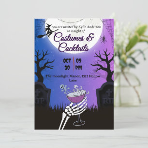 Trajes y cócteles Invitación a la parte de Hallowe