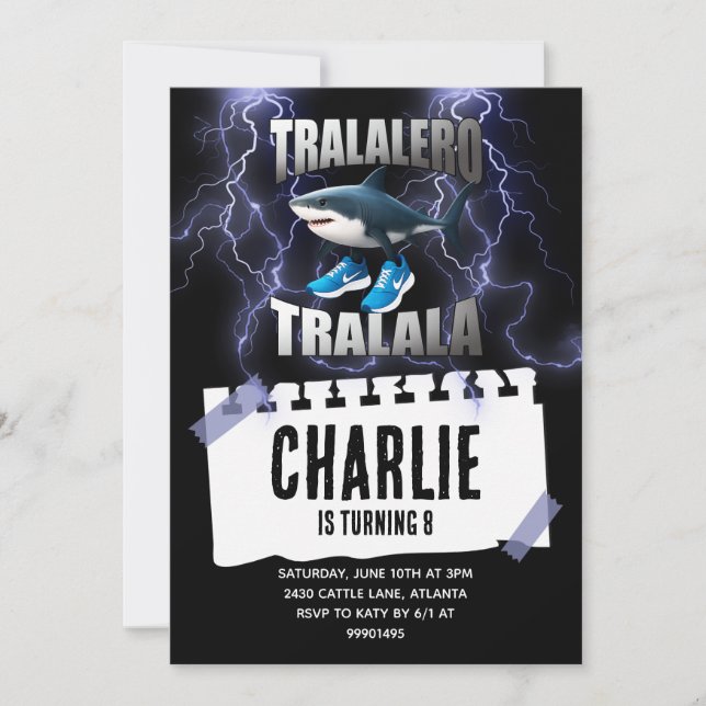 Tralalero tralala invitación (Anverso)