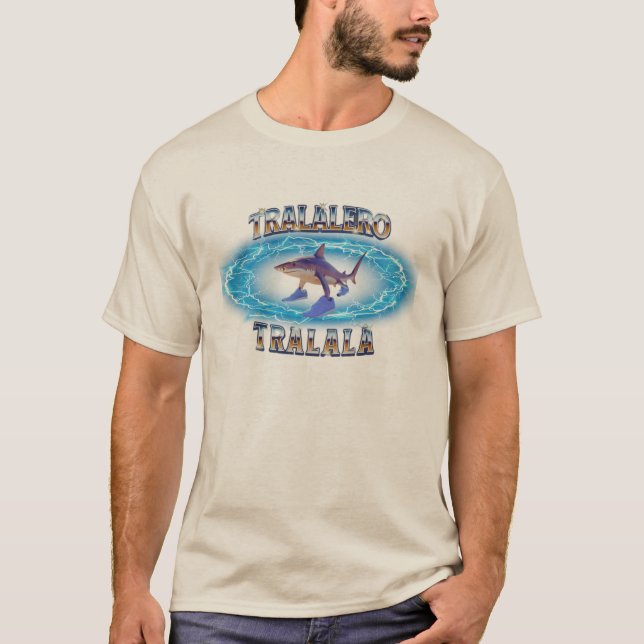 Tralero Tralala Camiseta Meme de tiburón divertida (Anverso)