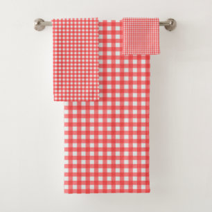 Trama de colores retro cherry rojo Gingham