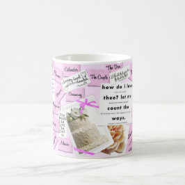 Trama de la copa de café Boda rosa