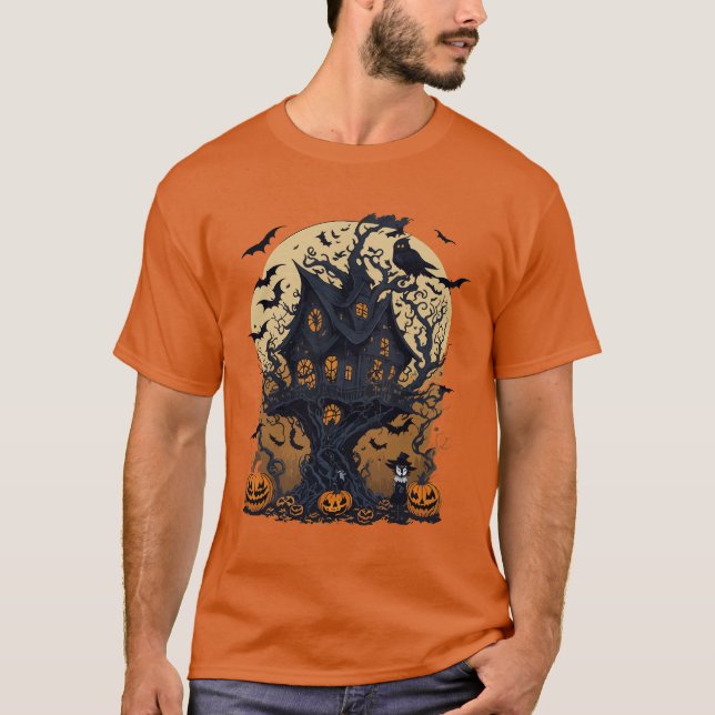 Tramitosa camiseta de Halloween Treehouse para hom (Anverso)