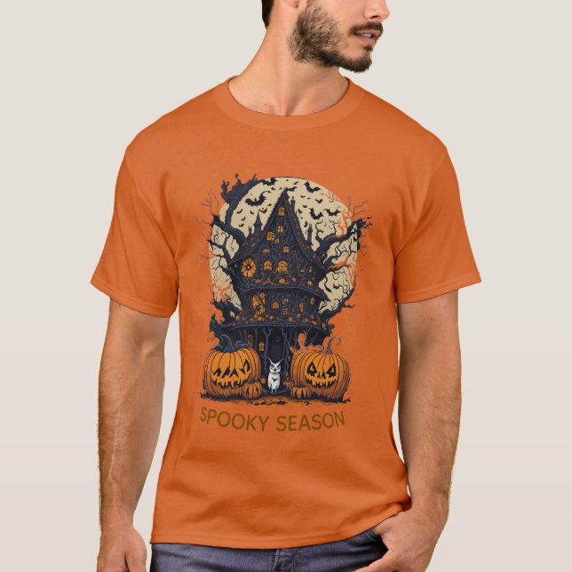 Tramitosa camiseta de Halloween Treehouse para hom (Anverso)