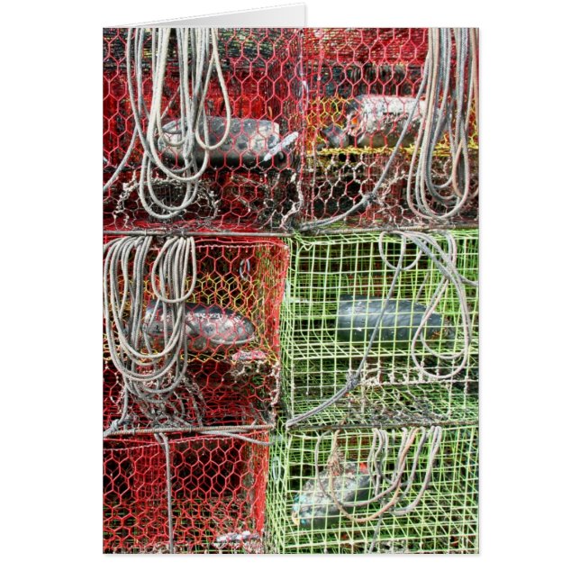 Trampas de cangrejo apiladas (Frente)