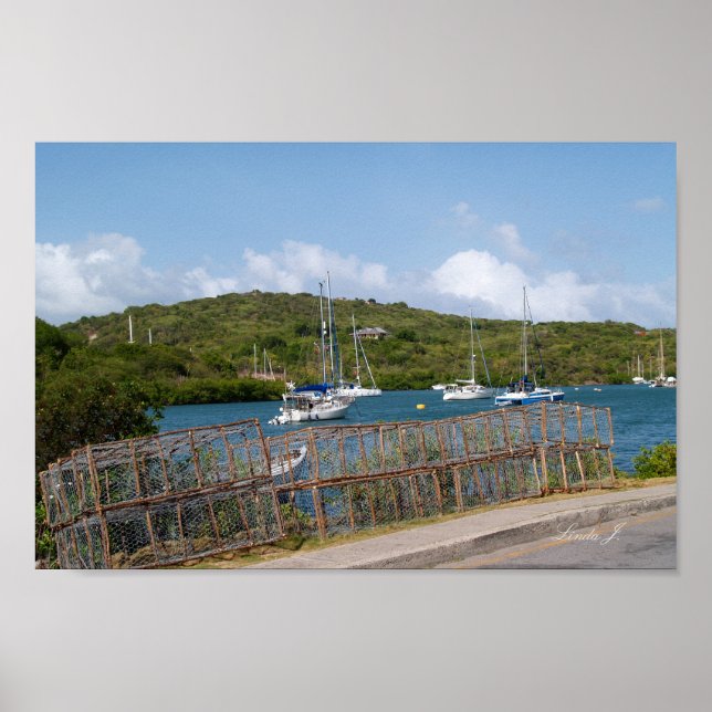 Trampas Nelsons Dockyard Antigua impresión de lien (Frente)