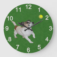 Trance de bolas Fox Terrier, reloj de pared