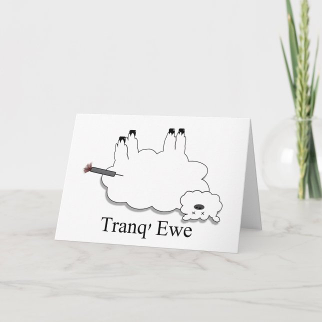 ¡Tranq' Ewe! Graciosa tarjeta de agradecimiento. (Anverso)