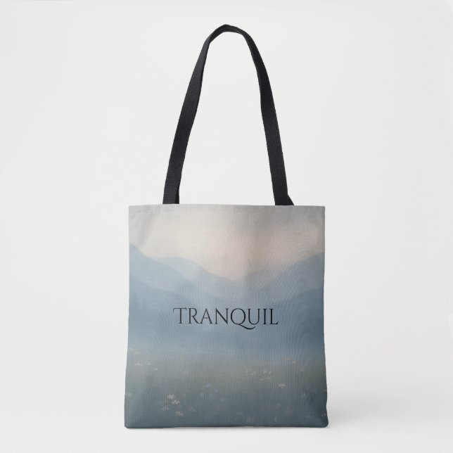Tranquil - Bolsa De Tote Misty Mountain Scene (Anverso)