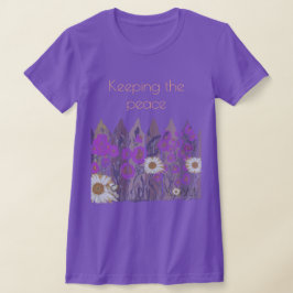 Tranquila camiseta de la reja floral del jardín fl