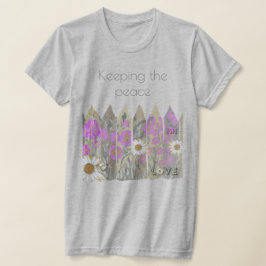 Tranquila camiseta de la reja floral del jardín fl