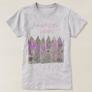 Tranquila camiseta de la reja floral del jardín fl