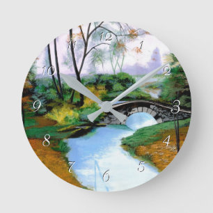 Tranquila mañana de niebla junto al reloj de la ro