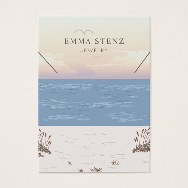 Tranquila tarjeta de visualización de collares par (Frente)