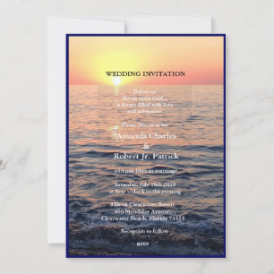 Tranquila y elegante Invitación a la Boda de Amane
