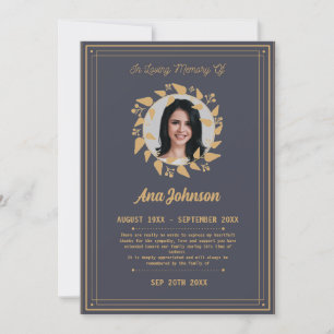 Tranquilidad: Invitación a funerales con foto