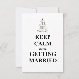 Tranquilidad, nos estamos casando.