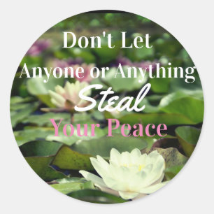 Tranquilidad Zen Water Lily Paz Pegatinas Inspirad