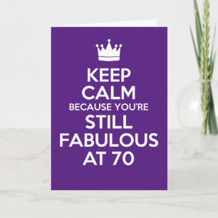 Tranquilizate, eres fabuloso con la tarjeta de 70 