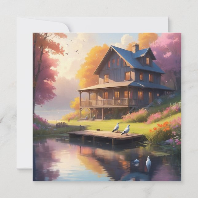 tranquilo al borde del lago | encantadora casa de  (Anverso)