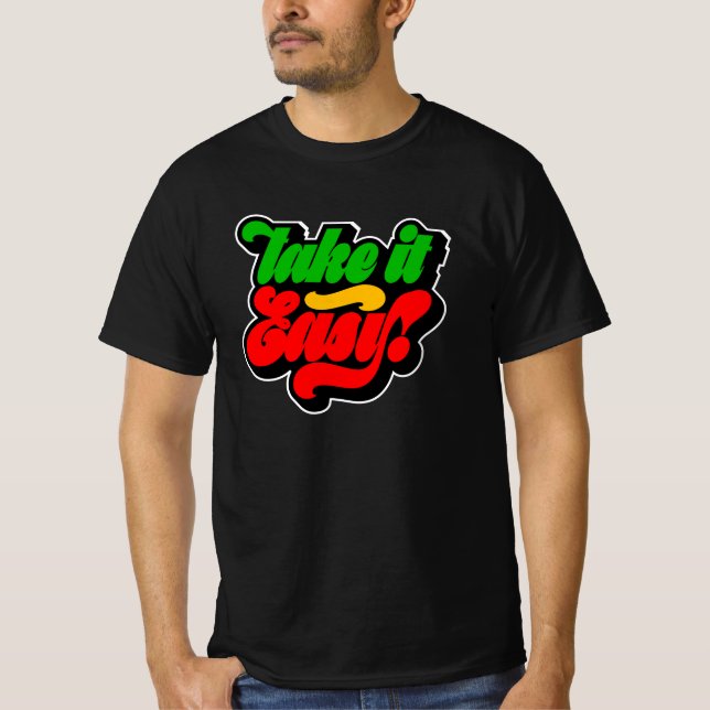 Tranquilo rasta Colors reggae camiseta (Anverso)