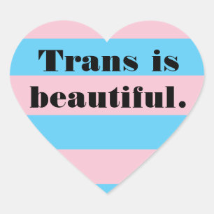 Trans es un hermoso pegatina al corazón