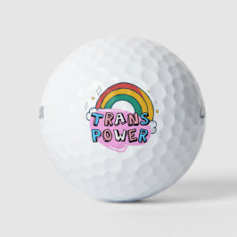 Trans Power LGBT con bolas de golf arcoiris
