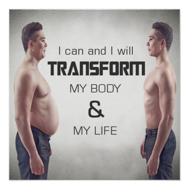 Transform My Body Motivational Poster (Anverso)