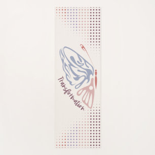 Transformación de mariposa rosa y azul Yoga Mat