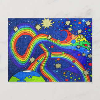 Transformación en tarjeta postal azul