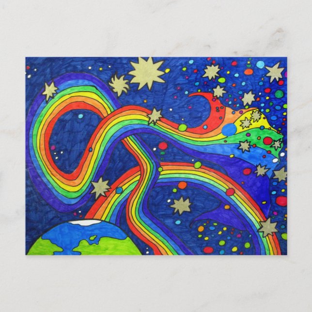 Transformación en tarjeta postal azul (Anverso)