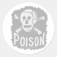 Transparencia de etiqueta de veneno antiguo