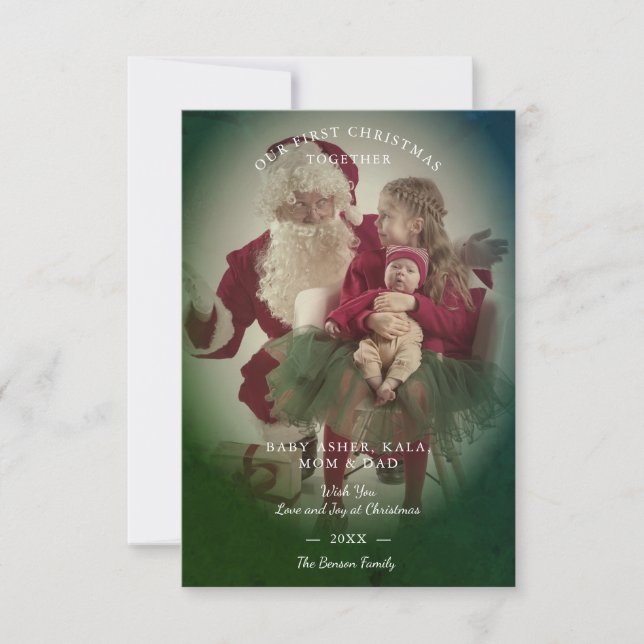 Transparency Effect Merry Christmas Photo Family (Anverso)