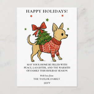 Transportador de árbol de Navidad para perros Chih