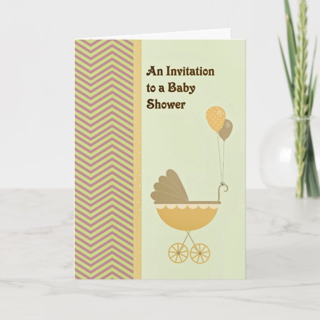 Transporte de invitaciones de Baby Shower y globos (Anverso)