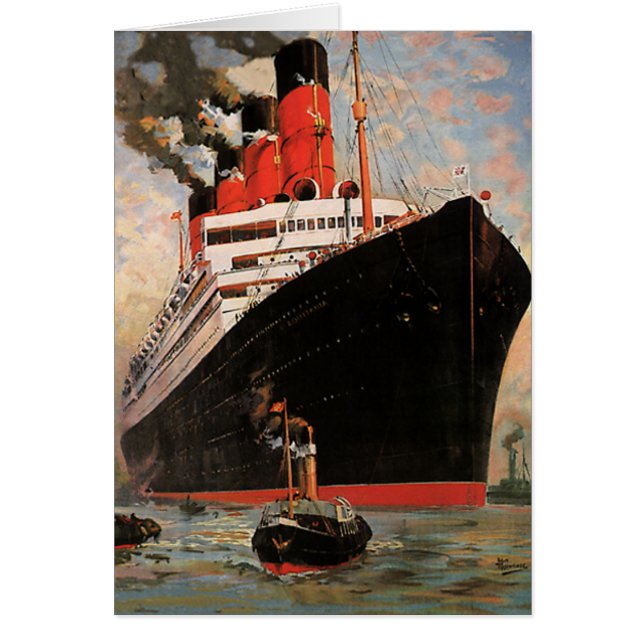 Transporte de vintage, barco de crucero (Frente)