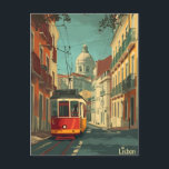 Tranvía de Lisboa: postal antigua con encanto<br><div class="desc">"Viaje en el tiempo con nuestra tarjeta postal Vintage de tranvía de Lisboa, capturando la esencia encantadora de esta ciudad histórica. Adornada con una representación nostálgica del icónico tranvía de Lisboa serpenteando por las calles adoquinadas, esta postal es una instantánea intemporal de una época pasada. Sienta el encanto del transporte...</div>