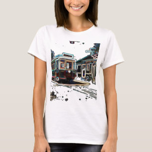 Tranvía de TRC Neon en la camiseta básica de stn W