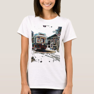 Tranvía de TRC Neon en la camiseta básica de stn W