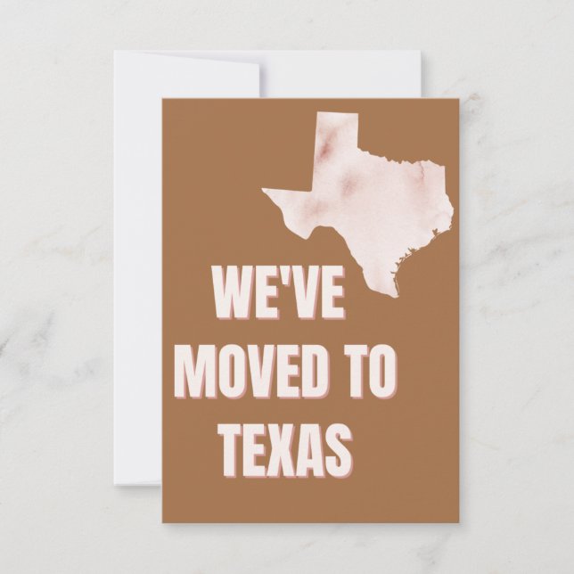 Trasladado a Texas Invitación (Anverso)