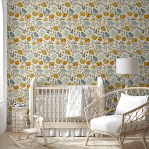 Tratamientos de pared de papel pintado para vivero
