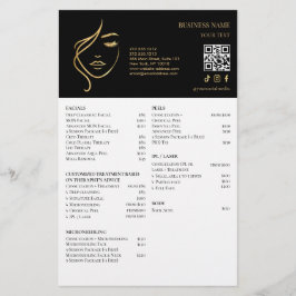 TRATAMIENTOS FACIALES Folleto de salón de belleza