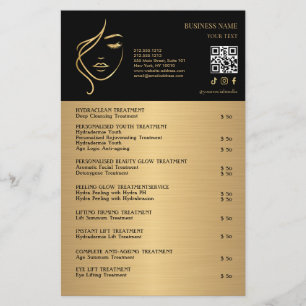 TRATAMIENTOS FACIALES folleto de salón de belleza