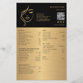 TRATAMIENTOS FACIALES Folleto de salón de belleza