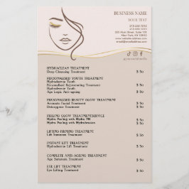 TRATAMIENTOS FACIALES Folleto de salón de belleza