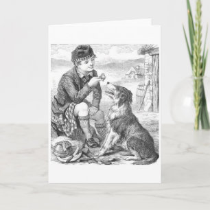 Trate por un perro, tarjeta de felicitación