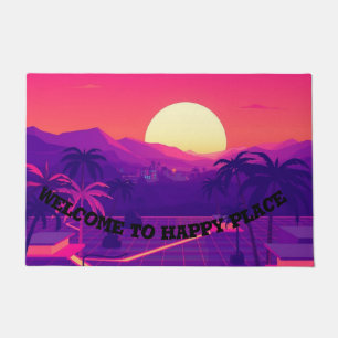 Trato de la alfombra de la puerta al Happy Place