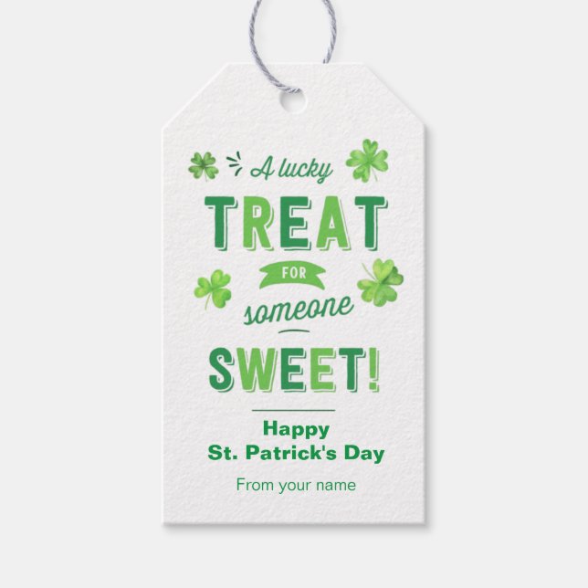 Trato de suerte para alguien dulce etiqueta de reg (Anverso)